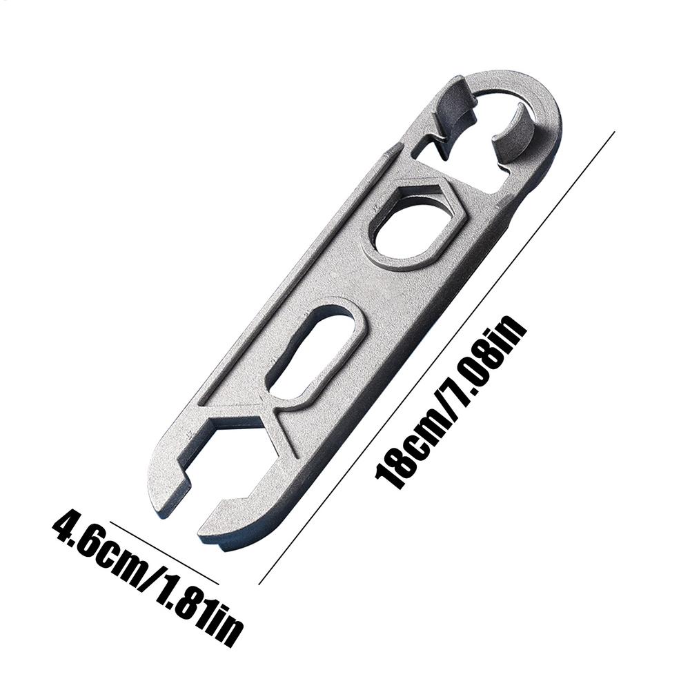 

Aerator Wrench Portable Aluminum Alloy Plumbing Tool Ergonomic Faucet Aerator Repair Key For Shower Kitchen Home Hotel Apartment срібний