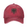 Custom Cotton Albanian Eagle Crest Baseball Cap WomenUnisex Adjustable Proud of Albania Dad Hat Sports
