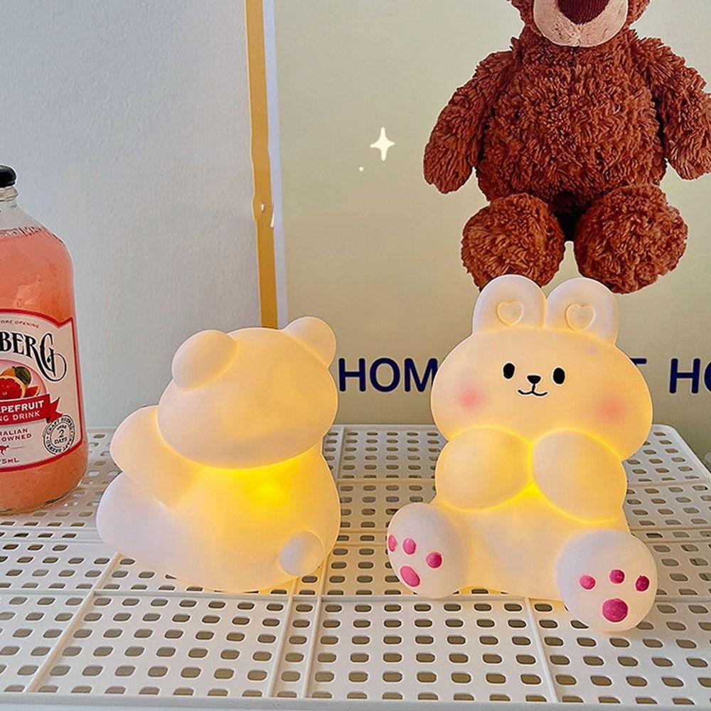 Детский милый для дома декоративный кролик спальня ночник настольная лампа светодиодный ночник спальный свет