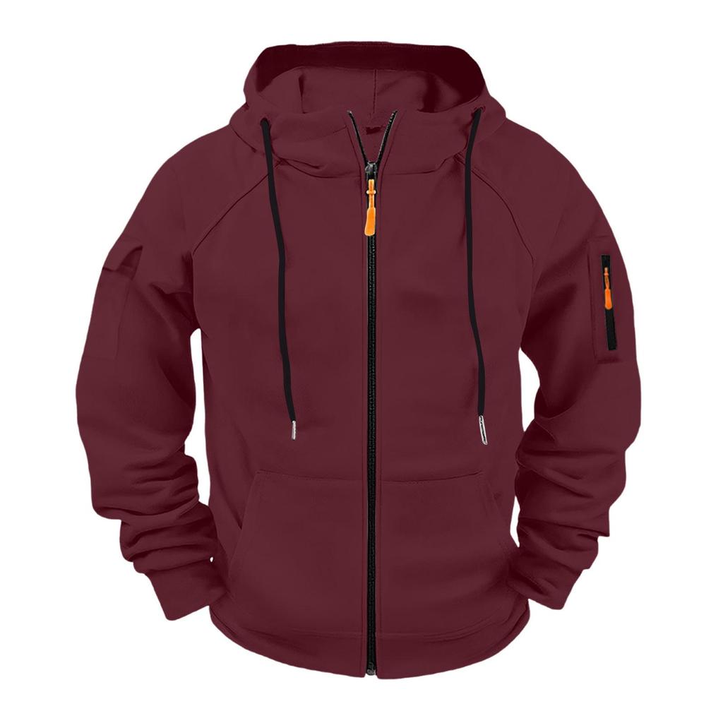 Męska bluza rozpinana z haftowanym logo, dostępna w dużych rozmiarach