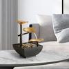 Tabletop Fountain USB Powered Small Waterfall Fountain with Rocks 3 Layers Lotus Relaxation Desktop Waterfall Decoration for Table Office Bedroom