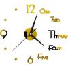 3D DIY Wall Clock Stickers for Decoration Living Room Quartz Needle Self Adhesive Hanging Watch