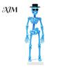 Saltwater Aquarium Motion Decor Dancing Skeleton Bubbler, Glow-in-The-Dark with Air Driven Moving Fun Underwater Action Ornament Action,