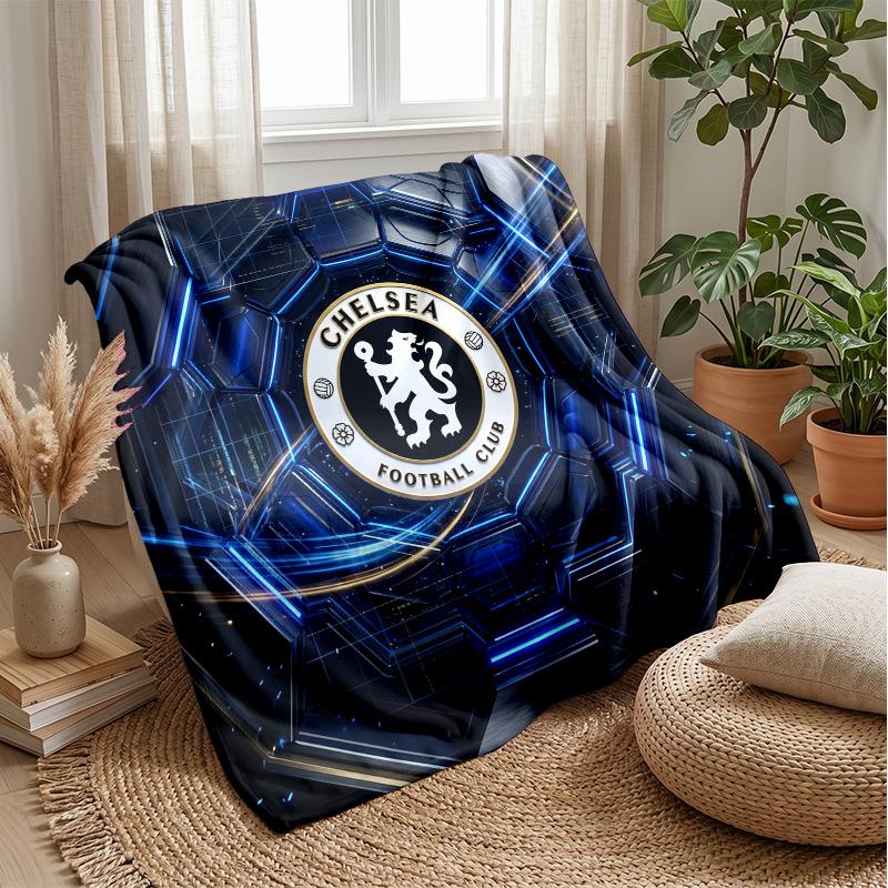 Coperta a tema Chelsea FC Morbida coperta in flanella Coperta morbida da divano Coperta accogliente per divano e letto per la decorazione della casa