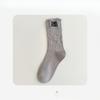 Female Summer Trend All Match Letter Embroidery Broken Hole Antibacterial Deodorant Cotton Socks