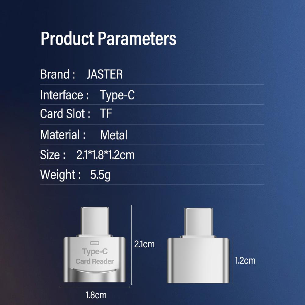 Custom Logo Mini OTG Type C Card Reader for Macbook & Mobile Phone USB 3.0 Installation Supports SD Card