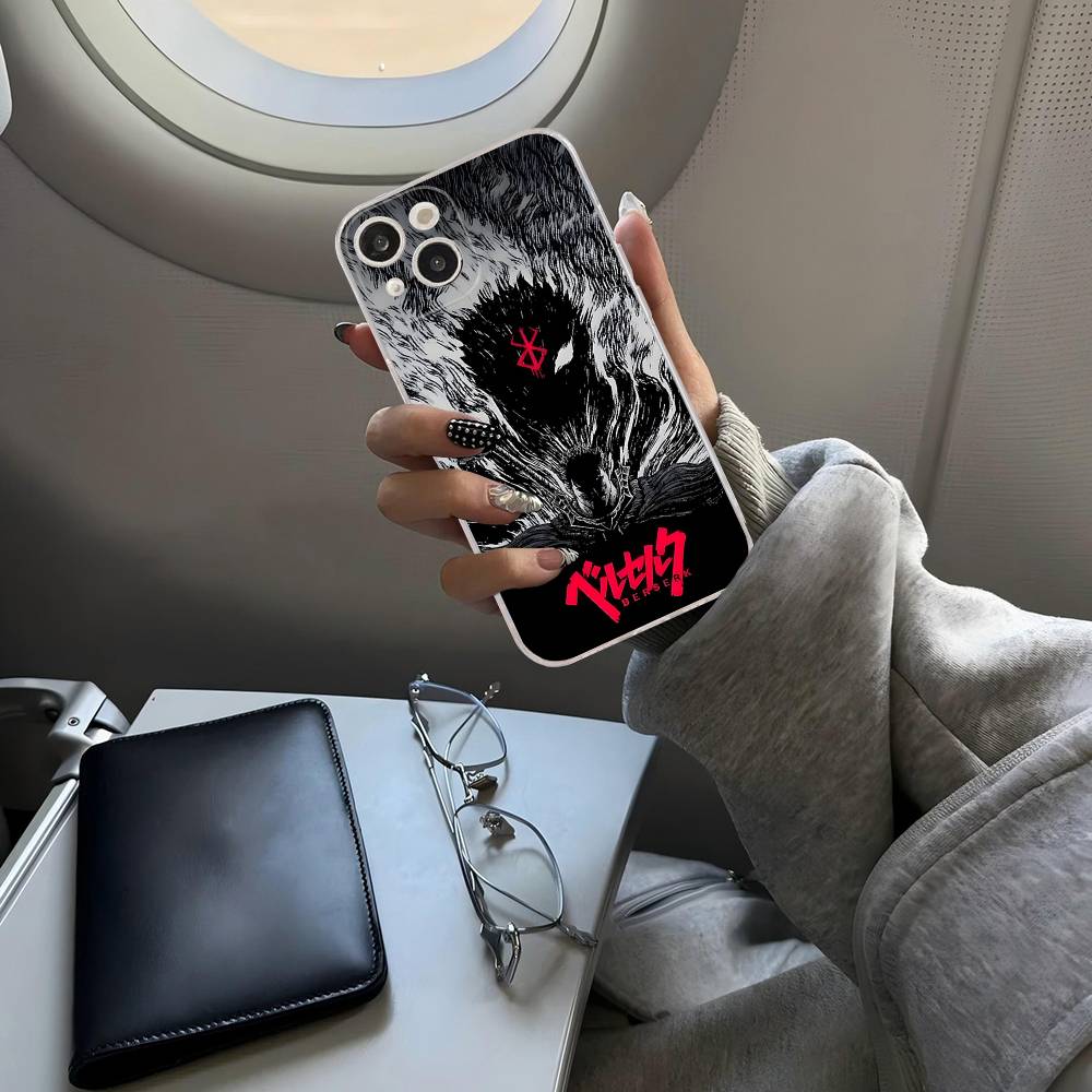 Comic Cool Berserk Phone Case For IPhone 17 16 15 14 13 11 12 Pro Max 16 Plus Transparent