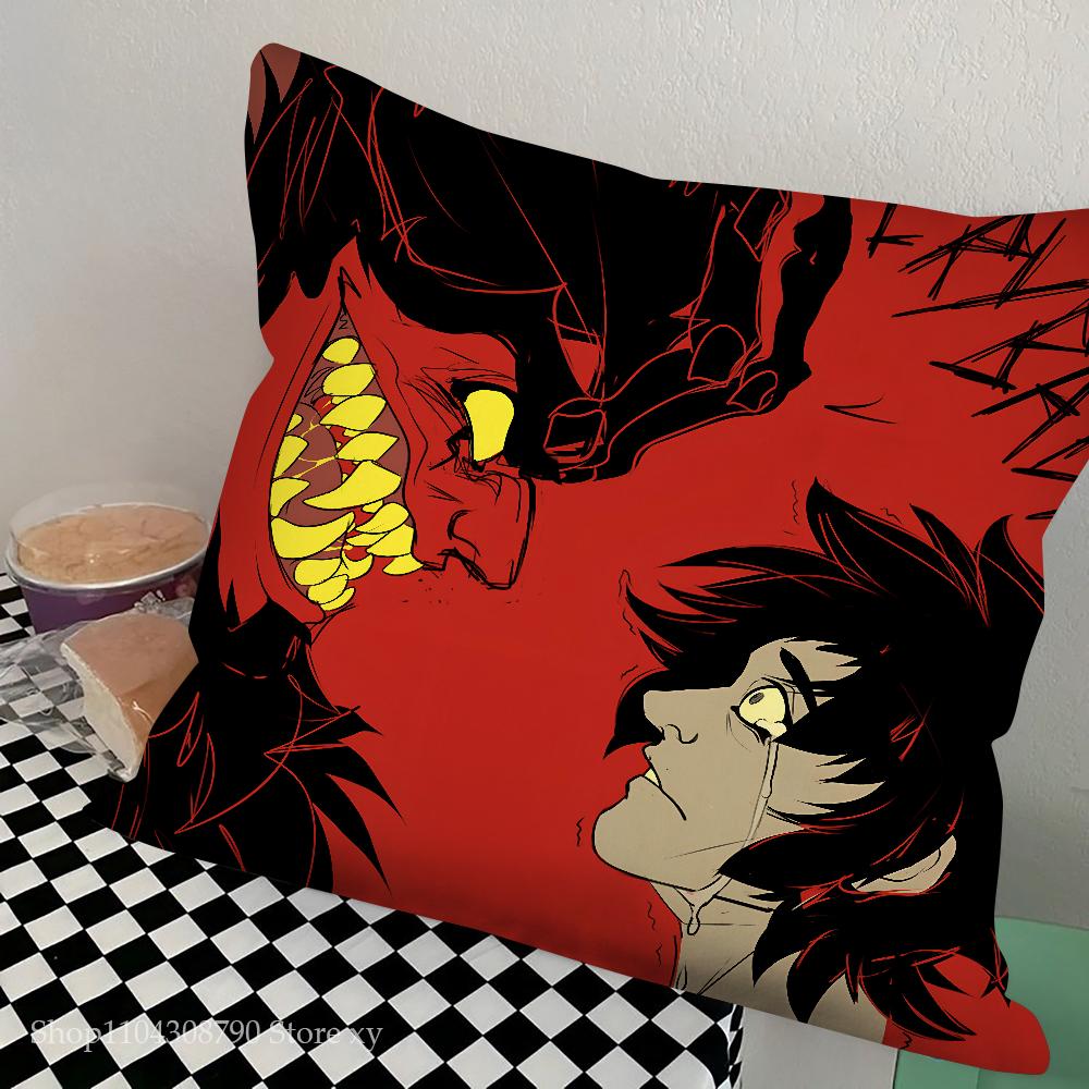 Anime Devilman Crybaby Kissenbezug Quadratisches Kissen Schlafzimmer Sofa Freizeit Komfort Kissen Auto Wohnzimmer Heimdekoration