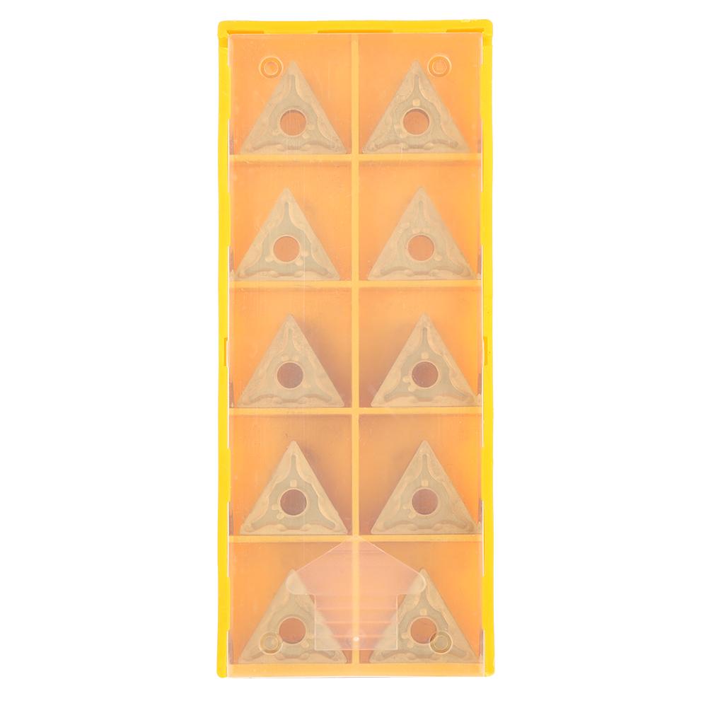 

10Pcs Triangular CNC Insert Double Side for Steel Semi Finishing and Roughing