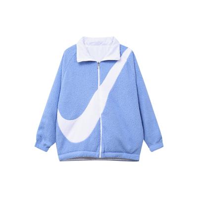 Reversible Big Logo Sherpa Jacket Women Jacket Blue DC5138-414