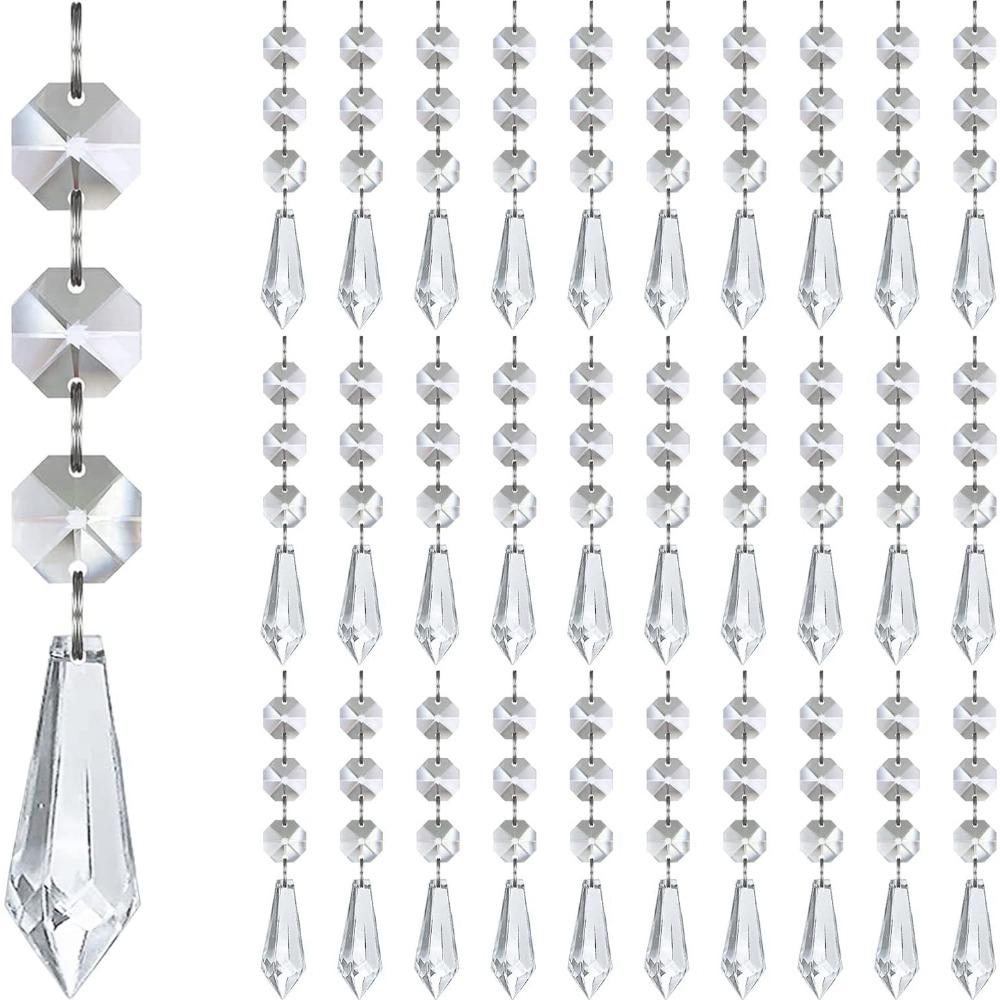 30PC DIY Christmas Crystal Snowflake Pendant Christmas Acrylic Decorative Pendant Pendant Wedding Holiday Party Venue Decoration