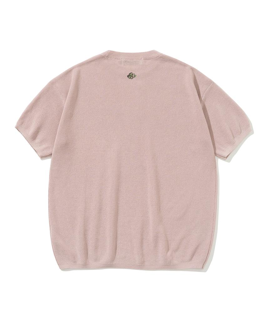 KNITTED Coolever Clover Round Knit Pink