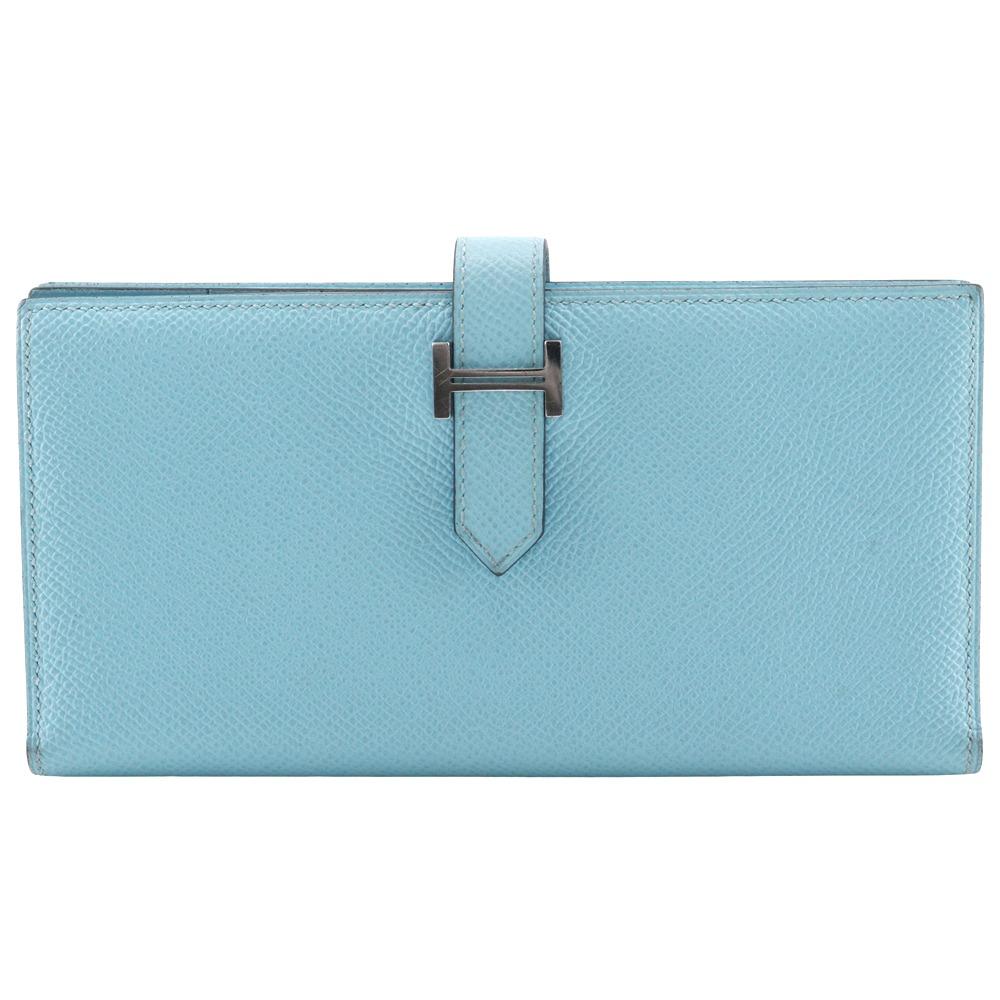 

HERMES Beansufla Purse light blue Epsom Women Used