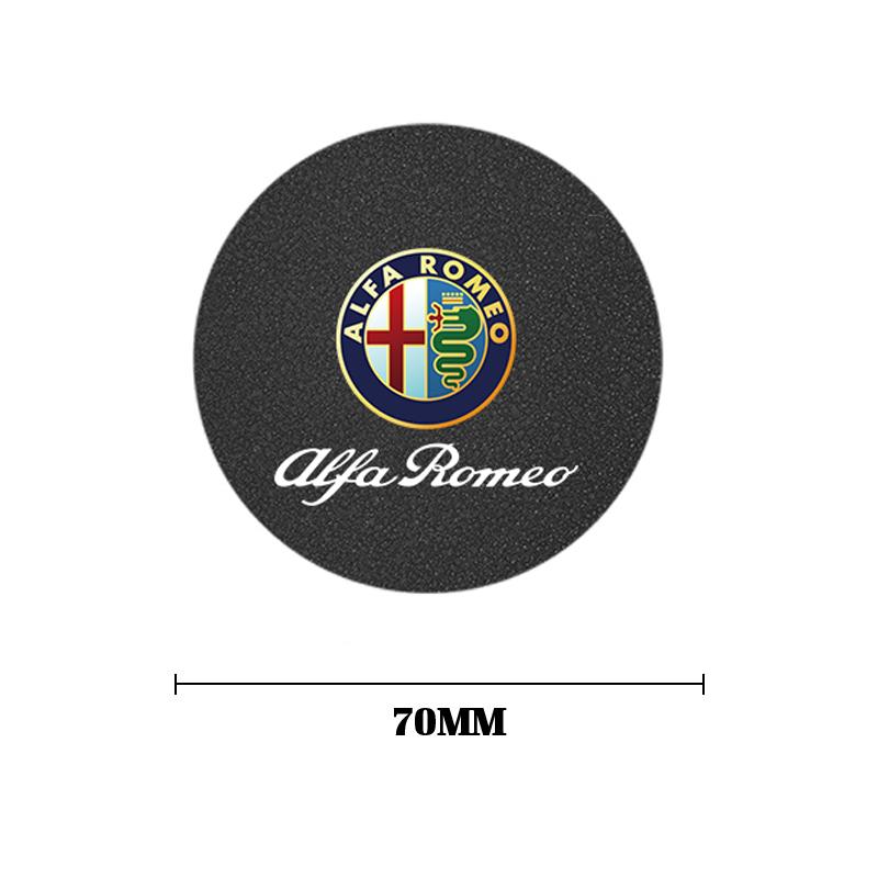 2 Pezzi Portabicchieri per Auto in Pelle Tappetino Portabicchieri d'Acqua per Alfa Romeo 4C 159 Spider Interni Auto Antiscivolo Tappetino Portabicchieri d'Acqua Tappi Valvole Pneumatici wzvc44