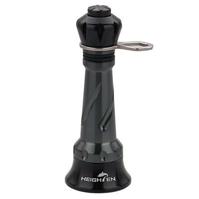 HEIGHTEN Reel Stand Luminous Hook Stopper for Shimano and Daiwa Spinning Reels Gray 38/48mm (Not Foldable) - Keeper/Line (Dark & Black, 48mm) (1115)