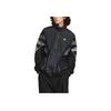 adidas Originals Retro Sports Logo Print Stand Collar Spliced Long Sleeve Work Jacket Men Jacket Black White IZ4857
