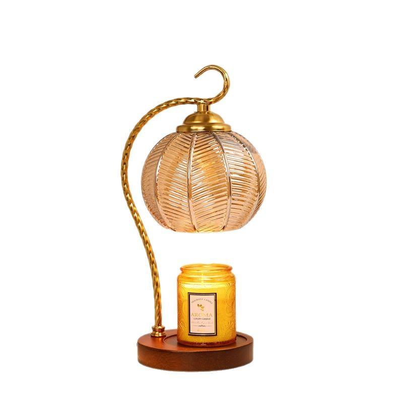 Vintage Wax Melter Lamp Flameless Candle Warmer with Timer Dimmable Aroma Lamp for Bedroom Relaxing Gift Home Decor