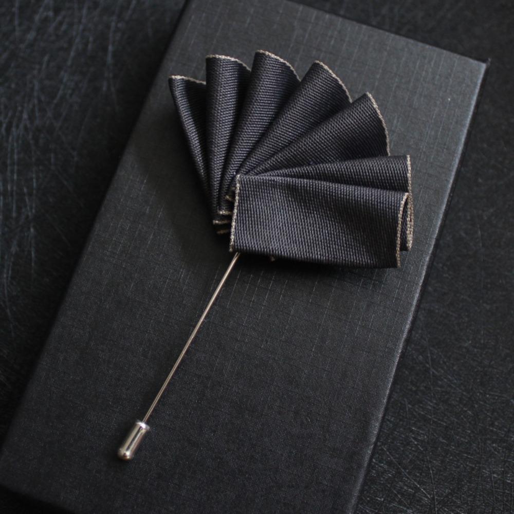 Nylon Men's Suit Pins Pocket Towel Bridegroom Dress Corsage Brooches  Wedding Jelwery Accessories
