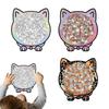 135-Piece Morandi-Colored Cat Shaped Wooden Jigsaw Puzzle Cat Stacked Puzzle Brain Games Eco-Friendly Home Decor Gift For Adults