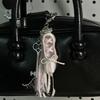 Elegant Ballet Shoe Keychain Handmade Dance Gift For Ballet Lovers With Pearls And Satins Finish for Bag Purses Backpack