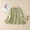 ZANZEA Women Floral Print Long Sleeve Round Neck Casual Blouse