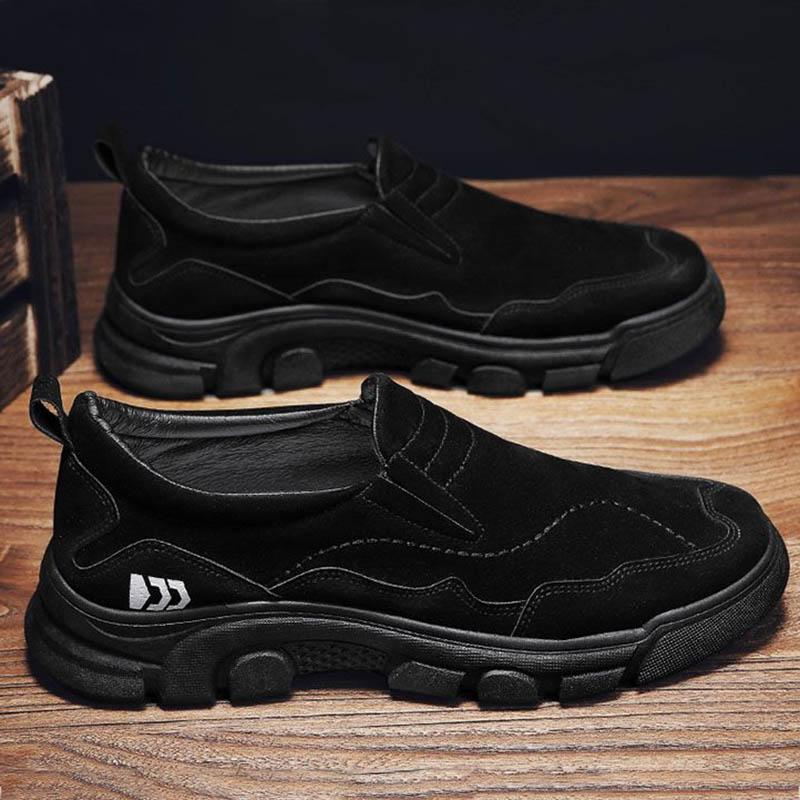 Мужская обувь однотонная весенне-осенняя универсальная износостойкая противоскользящая — фото 5