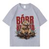 Bober Kurwa Bobr T-Shirts Lustiges Biber-Meme T-Shirt Herren Damen Baumwolle Klassisch Locker Übergröße Anime Kleidung