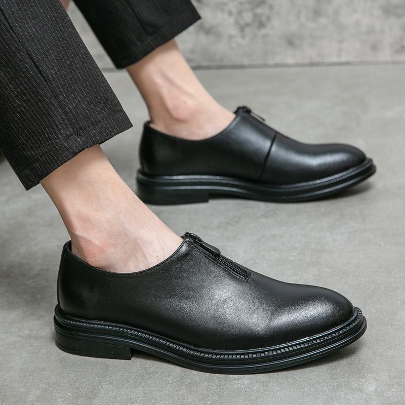 Herrenschuhe Low-Top Herrenlederschuhe 2025 Frühling und Herbst Britische Herrenschuhe Business-Kleid Spitz poliert Pendlerschuhe Herren