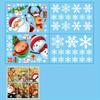 80 Pieces of Christmas Snowflake Window Sticker Glass, Christmas Decal Decoration Holiday Snowflake Santa Reindeer Decal Party