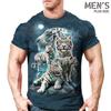 Tricou pentru bărbați de mărime mare Tricou mare și înalt cu grafică cu decolteu turn cu mânecă scurtă, primăvară și vară, îmbrăcăminte de stradă vintage, maiuri sportive confortabile, casual