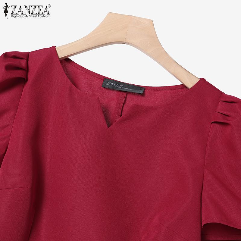 ZANZEA Blusa de Manga Curta Feminina e Saias Conjuntos Casuais de Duas Peças