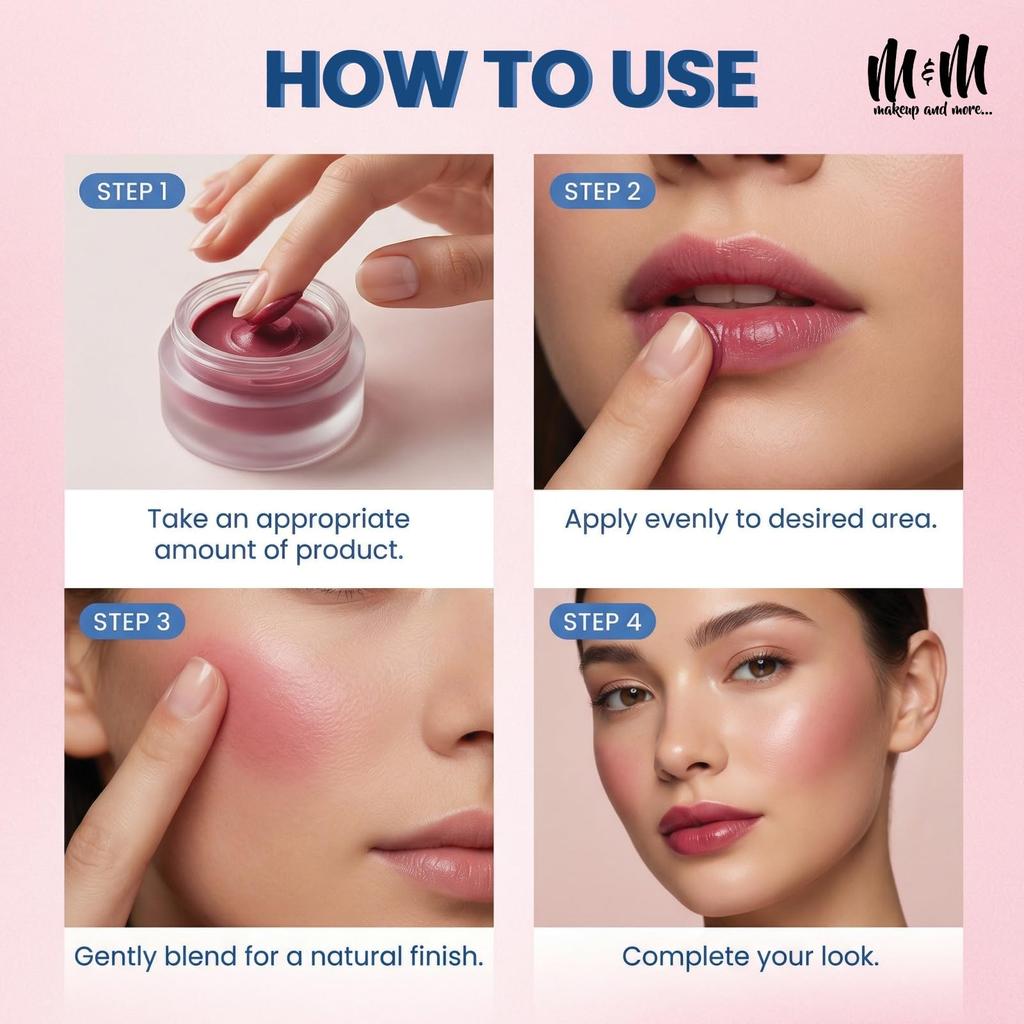 M & M Sweet Lips Lip Mud | Highly Blendable and Comfortable Texture | Non-Sticky Long-Wear Formula for Soft Matte Lip Styling | Vibrant Color Opti