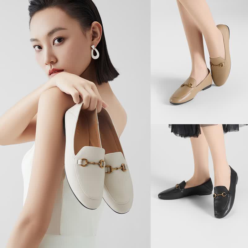 COMELY Women's Sheepskin Leather Loafers