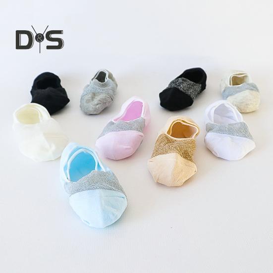 10 Paar Glitzer-Bootssocken für Damen, unsichtbar, transparent, seidig, durchsichtig, glänzend, ultradünn, für Frühling und Sommer