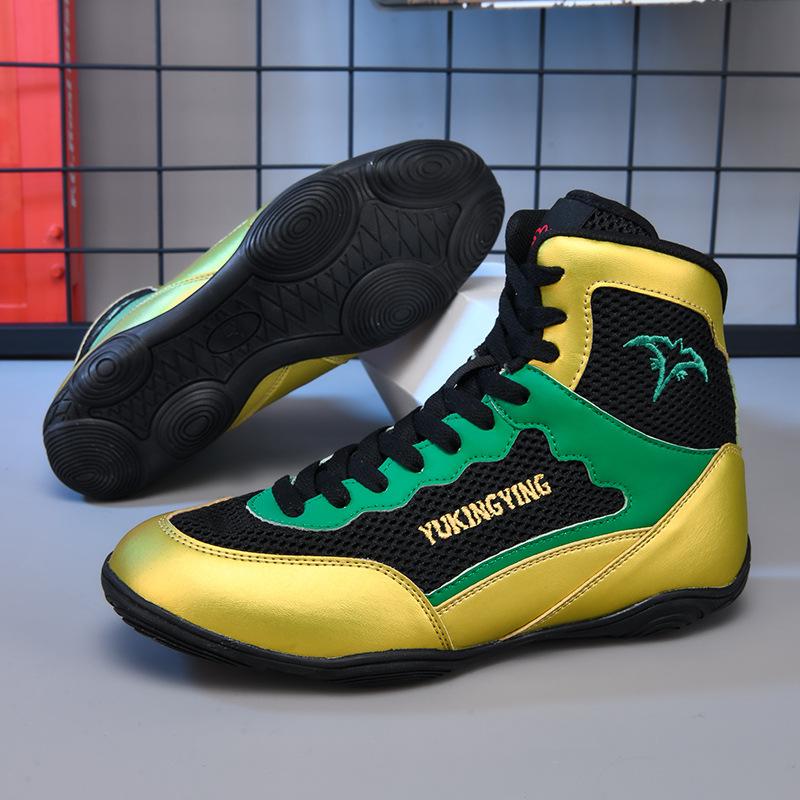 

2025 new professional boxing shoes Sanda fighting free fighting breathable non-slip wear-resistant competition training wrestling shoes 46