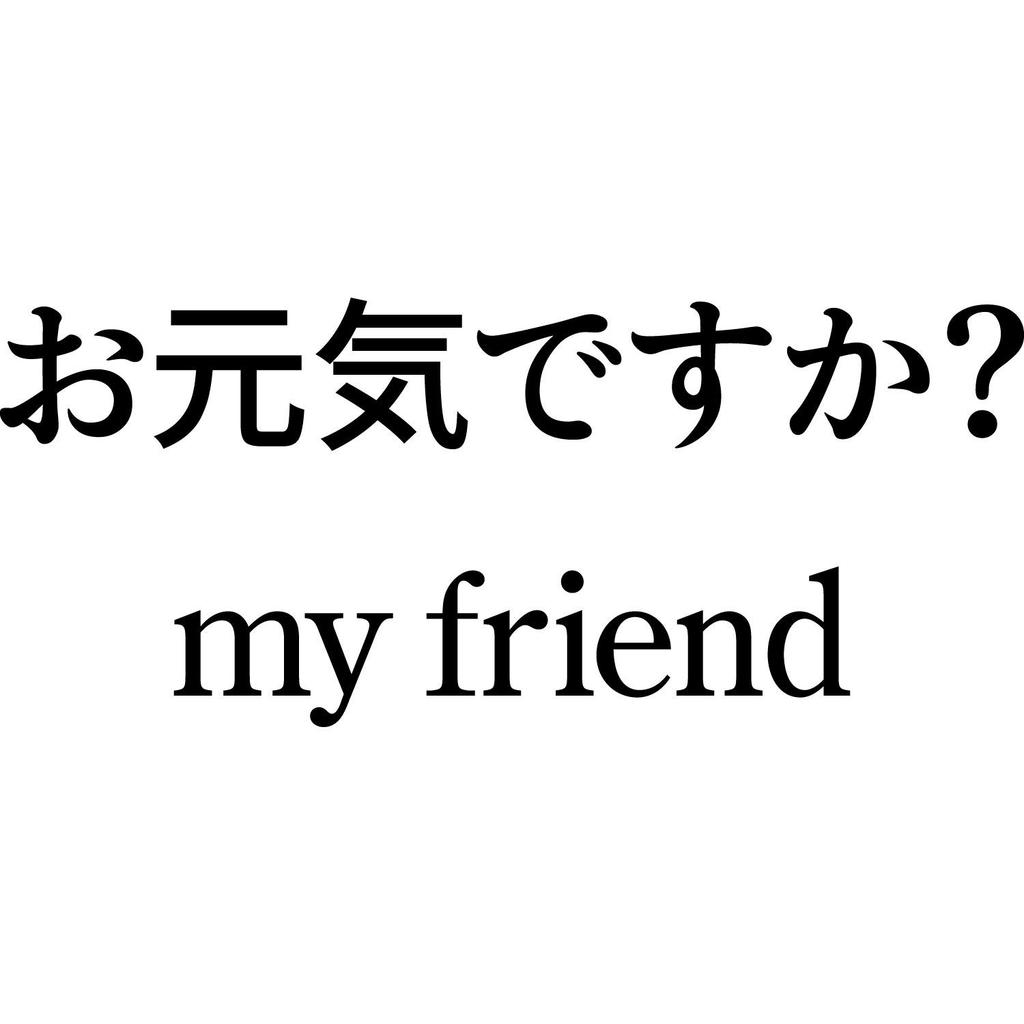 Minami Funny Are My HOW ARE MY Funny XXXL Size Horie's T-shirt "How You? Friend" YOU, FRIEND. Greetings, Greetings, English, Hiragana, Japanese,