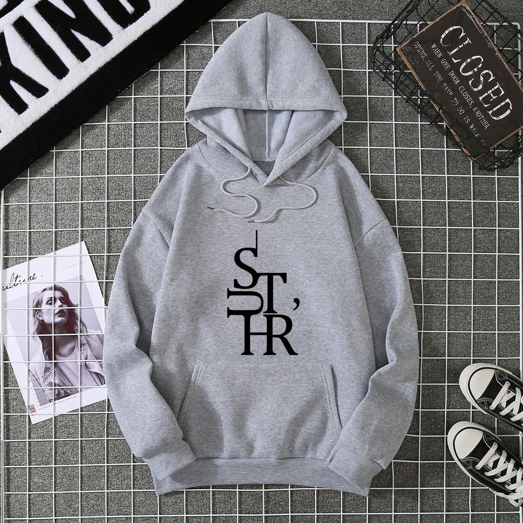 Letter Printed Personalized Casual Sports Hooded Sweatshirt 7040