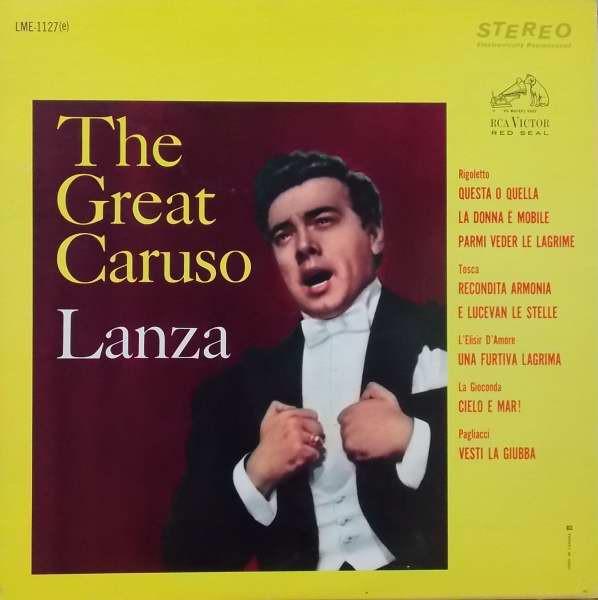 

LP Record MARIO LANZA Great Caruso LME1127 RCA Victor Red 1963 Canada Classical Used