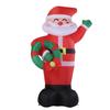 Inflatable Santa 5.9ft Water Proof Blow Up Santa Holding A Wreath with LED Lights for Xmas Yard Decoration US Plug