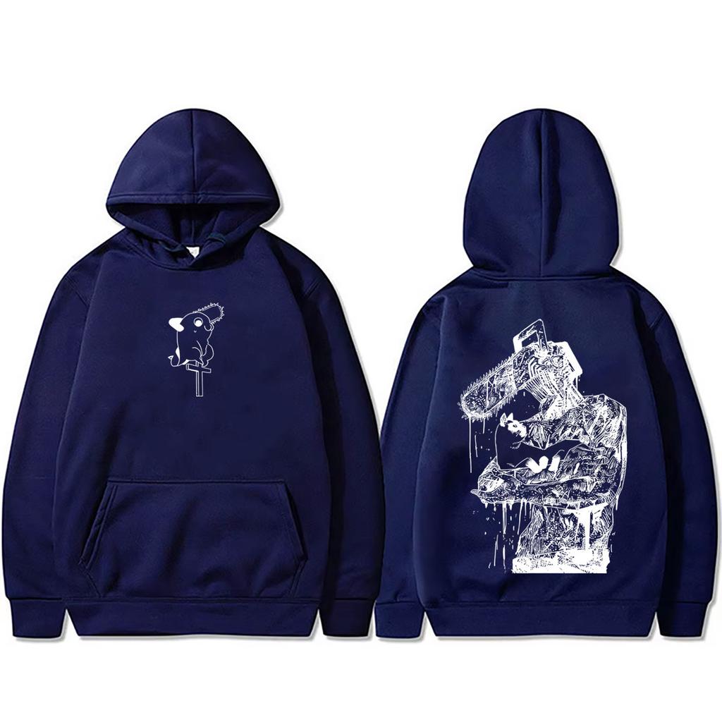 Anime Chainsaw Man Hoodie Funny Cartoon Denji Pochita Graphic Pullover Hoodies Men's Women's Fashion