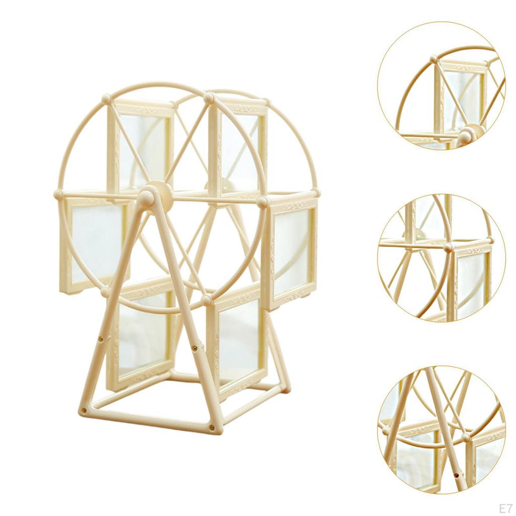 6 Photo Frame Rotating Display Stand for Desktop Memories