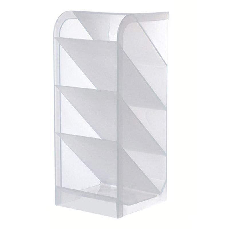 Four Grid Tilt Insert Pen Holder Makeup Brush Desktop Storage Case, Size S