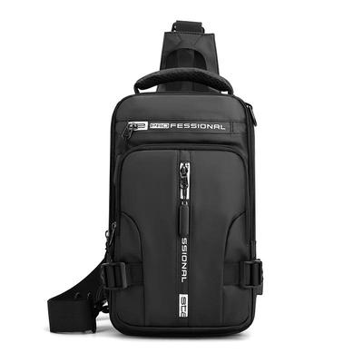 New Men's Multi-functional Chest Bag Fashion Casual Single Shoulder Crossbody Bag Waterproof Space Nylon Small Backpack