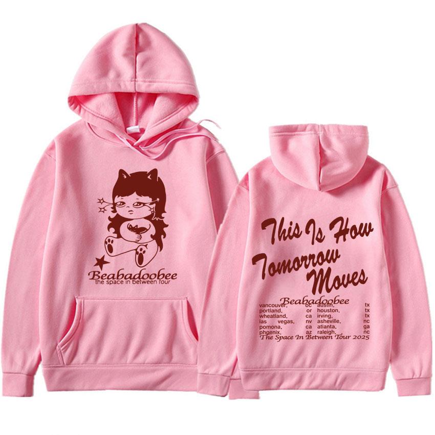 Rapper Beabadoobee Hoodies Cartoon-Druck Lässig Übergroß Hohe Qualität Punk Herren Pullover Streetwear Mode