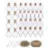 Clear Glass Mini Wishing Bottles Jars with Cork Stoppers Set for Craft Enthusiasts Art Projects Decors Party Favor