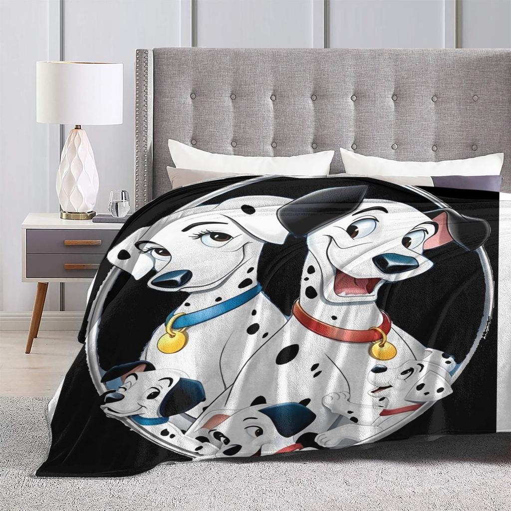 Super Soft Blankets Camping 101 Dalmatians Throw Blanket Flannel Bedspread For Living Room Comfortable Sofa Bed Cover