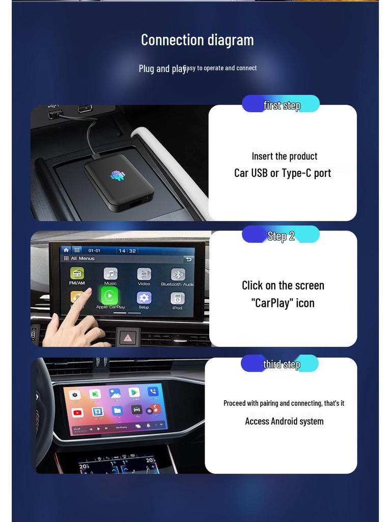 Custom Carlinkit Wired To Wireless CarPlay Adapter - Android 13.0 HDMI Box