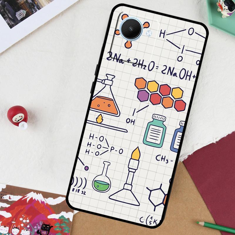 Science Biology Chemistry For Realme GT 7 Pro GT 6 5 6T 10 11 12 13 14 Pro Plus C61 C53 C51 C21Y C25S C75 C55 C67 Case