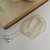 Natural freshwater pearl necklace Women's autumn and winter light luxury A variety of ways to wear long temperament Internet celebrity retro niche
