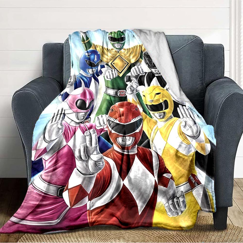1pc Mighty Morphin Power Rangers2 Blanket, Gift, for Men and Women, Soft Blanket, Good for Sofa Bed Couch Travel, Lightweight Flannel Blanket